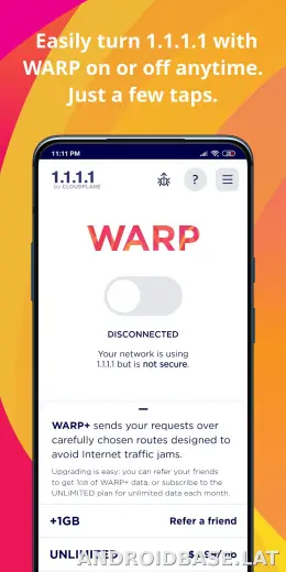 1.1.1.1 + WARP скриншот 1